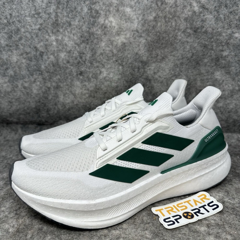 Adidas Ultraboost 5X Running Shoes Mens Size 11.5 White Collegiate Green JH7248